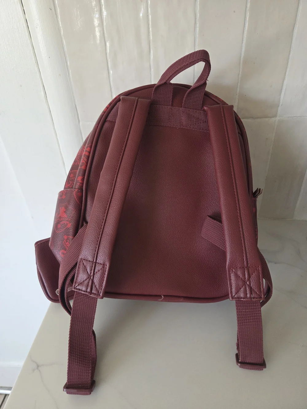 Hogwarts Harry Potter Red Faux Leather Mini Backpack With Coin Purse